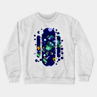 Chill robots art dot Crewneck Sweatshirt